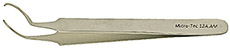 Micro-Tec 12A.AM AFM / SPM disc gripper tweezers, anti-magnetic stainless steel for Ø12mm AFM/SPM discs, 115mm long 